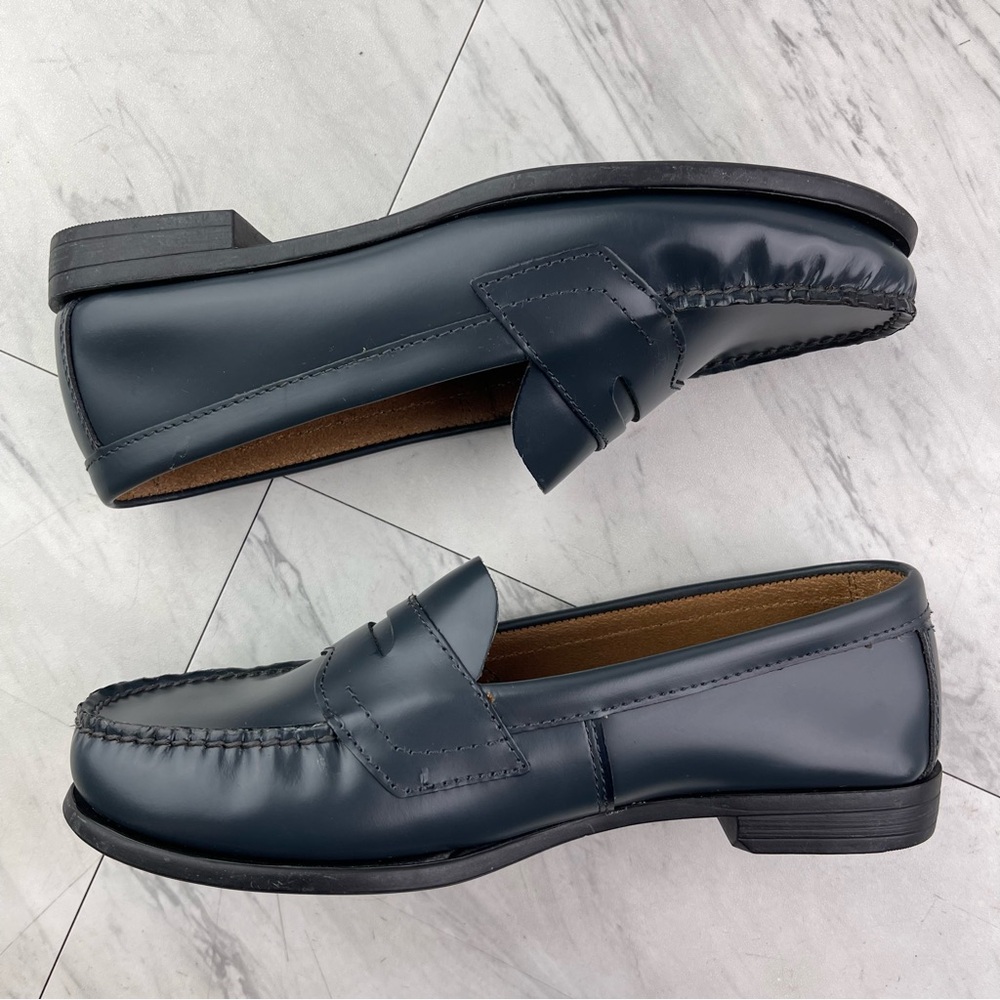 Eastland Classic II Women’s 7.5 Blue Leather Moccasin Penny Loafers Slip On Shoe - Picture 3 of 13